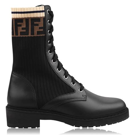 rockoko boots fendi|rockoko knit leather combat boots.